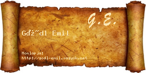 Gödl Emil névjegykártya